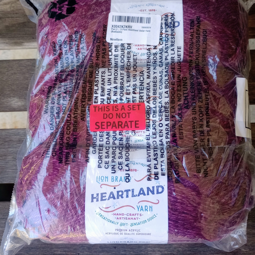 Lion Brand Heartland Yarn in Badlands 148L 3 pack